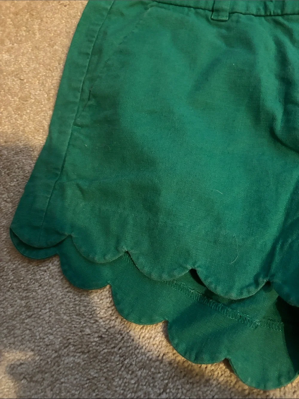 JCrew Women’s Scallop Hem Shorts - Green